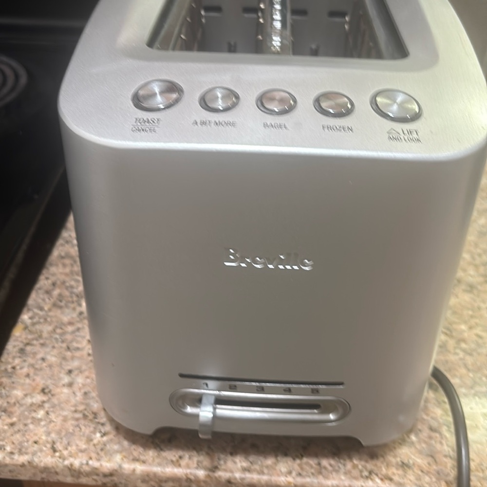 Breville Silver Metallic 2-Slice Toaster with Simple Controls